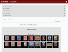Tablet Screenshot of poppe-stamps.com